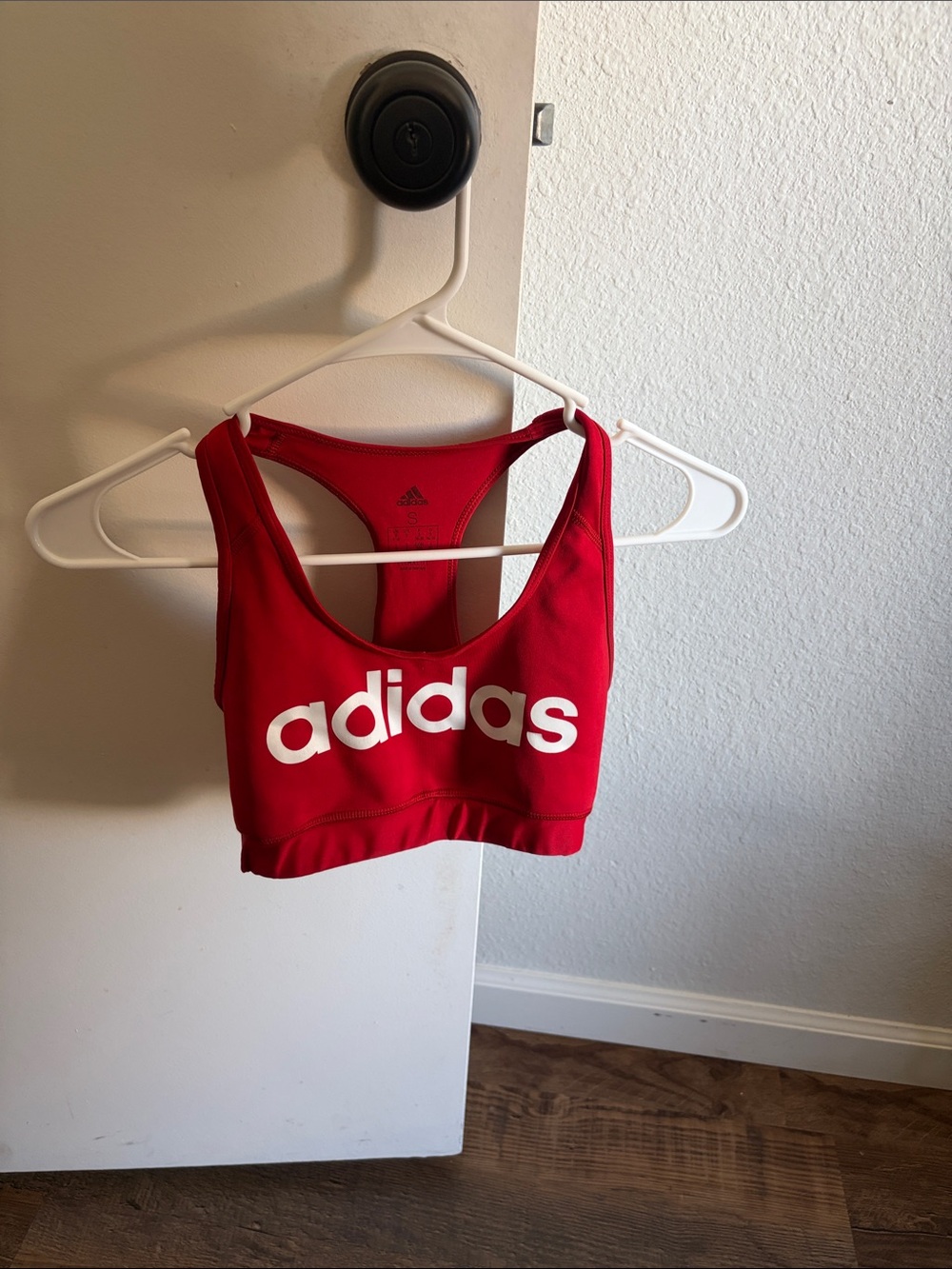 adidas Red Racerback Logo Swim Top